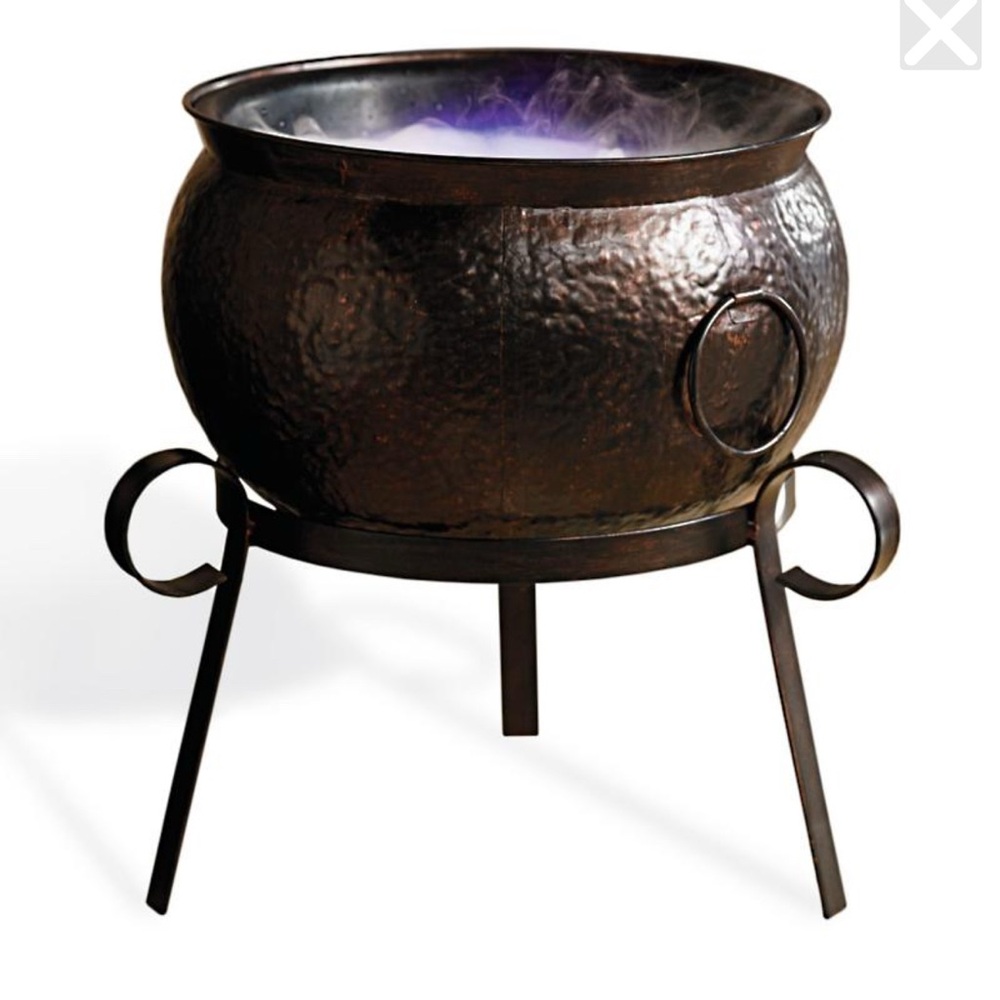 Frontgate Hammered Metal Cauldron with Stand - NWT - Picture 2 of 6
